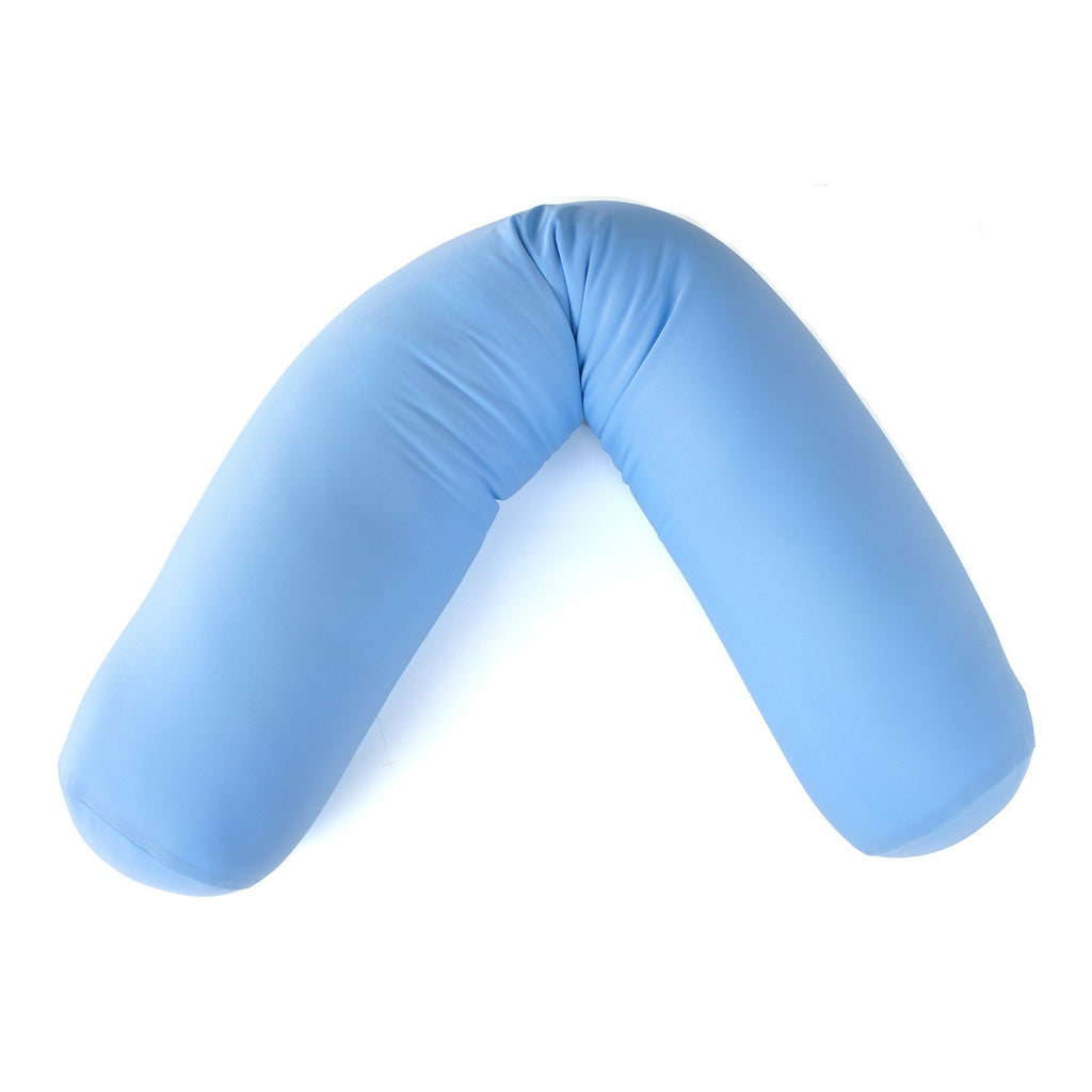 Squishy Deluxe Microbead Body Pillow with Removable Cover - Sky Blue