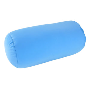 Squishy Deluxe Microbead Bolster Pillow with Removable Cover-Sky Blue