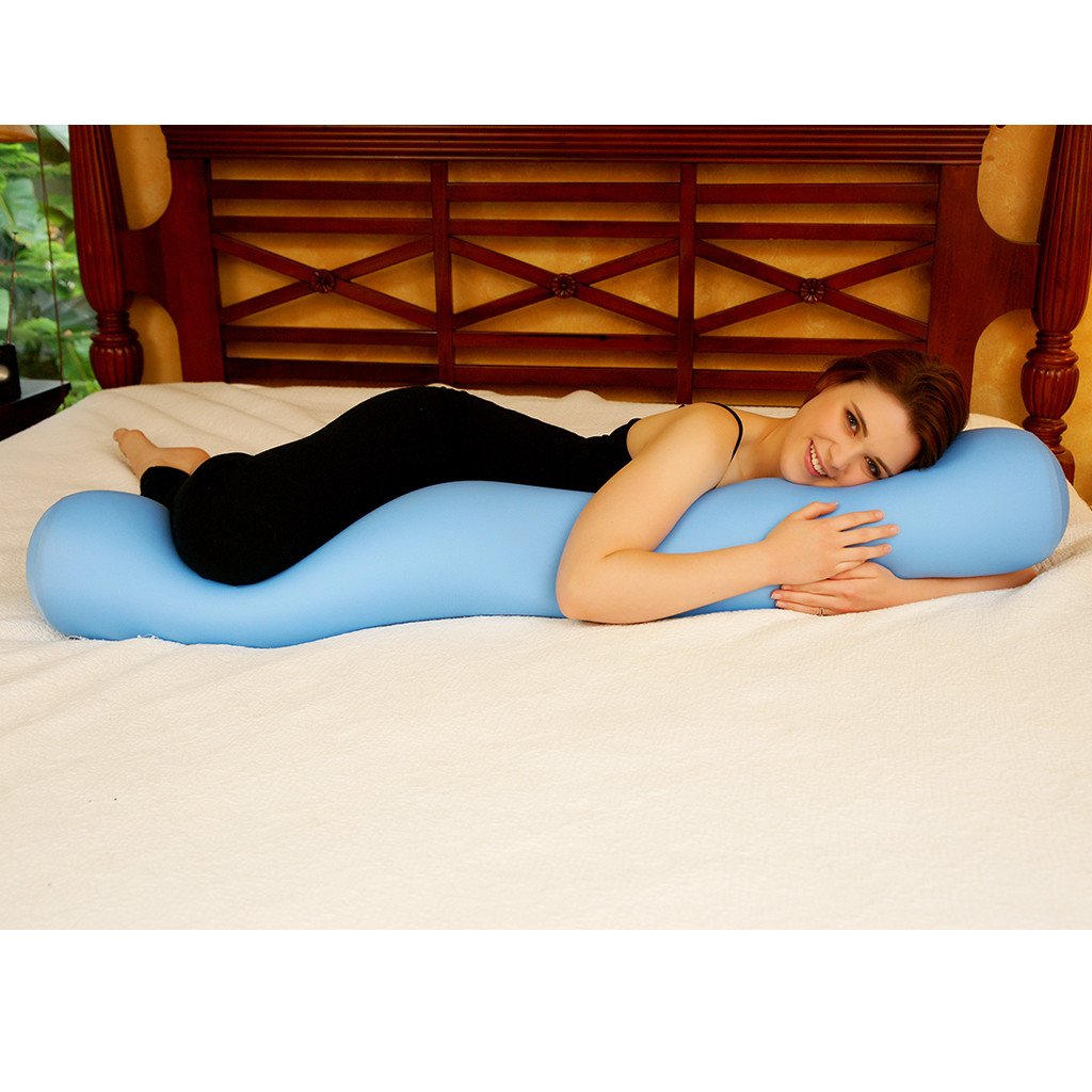 Squishy Deluxe Microbead Body Pillow with Removable Cover - Black
