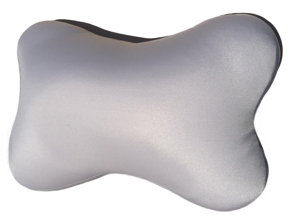 Squishy Deluxe Microbead Bone Shaped Comfy Lumbar Pillow - Grey